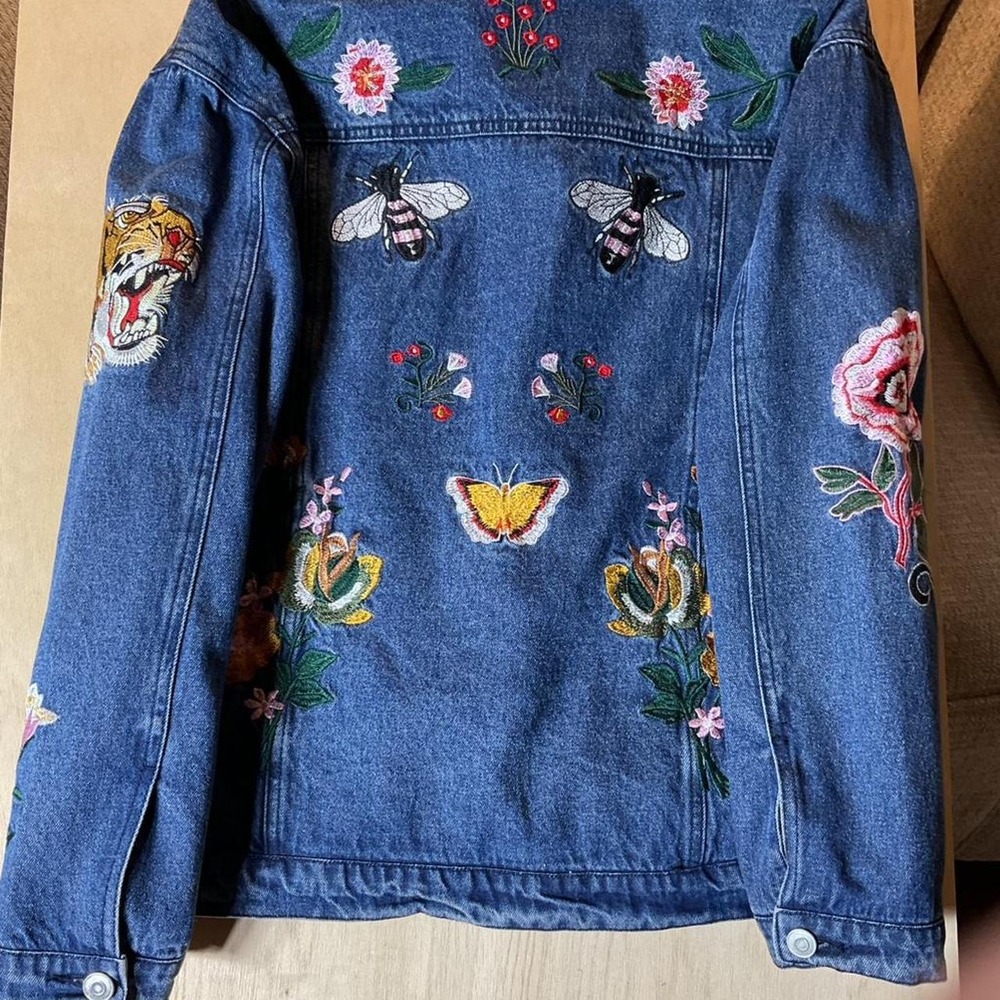 Embroidered Denim Jacket - Picture 5 of 8